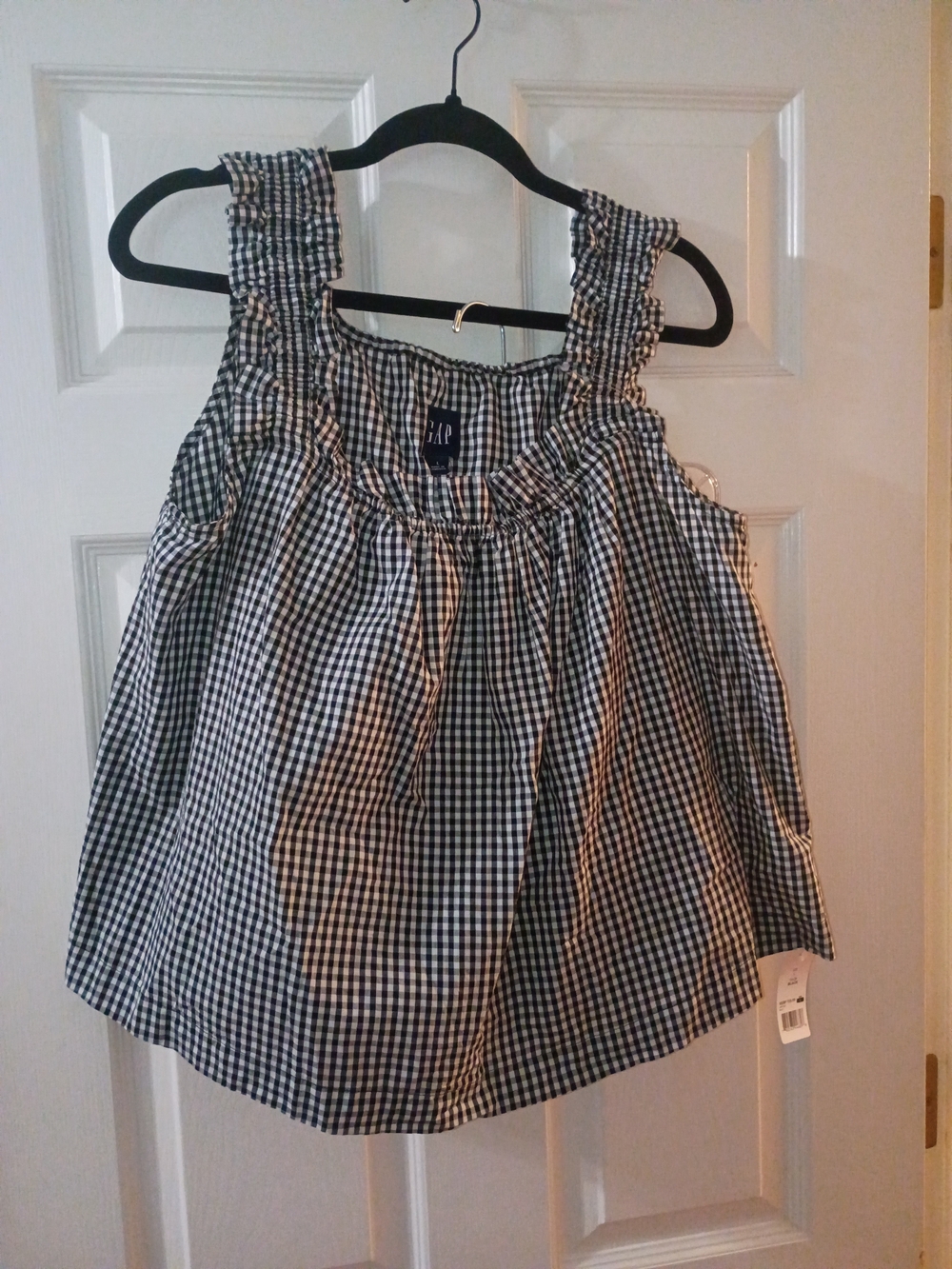 GAP Black & White Gingham Ruffle Top + Shorts Set - Picture 2 of 9